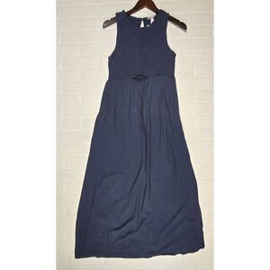 Isabel Maternity Blue Maternity Maxi Dress Medium